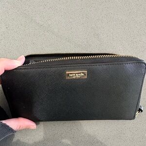 Kate Spade Black Zip-Around Wallet
